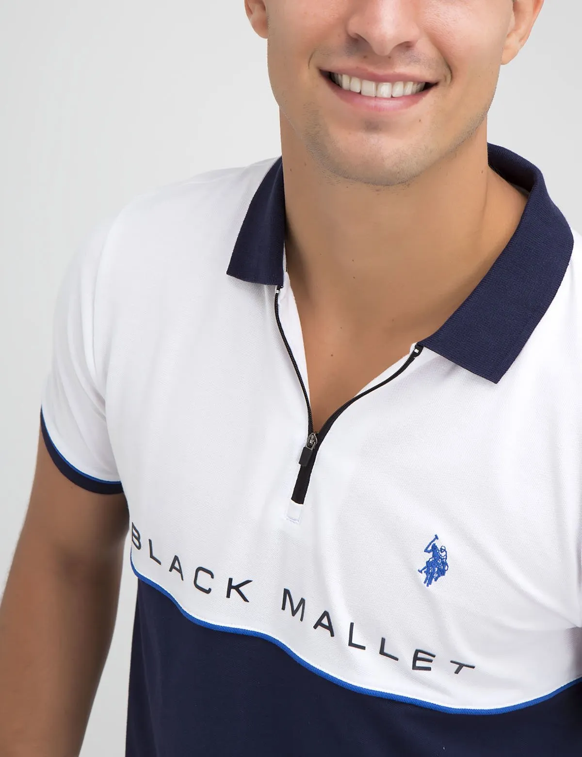 BLACK MALLET COLORBLOCK POLO SHIRT sold by U.S. Polo Assn.