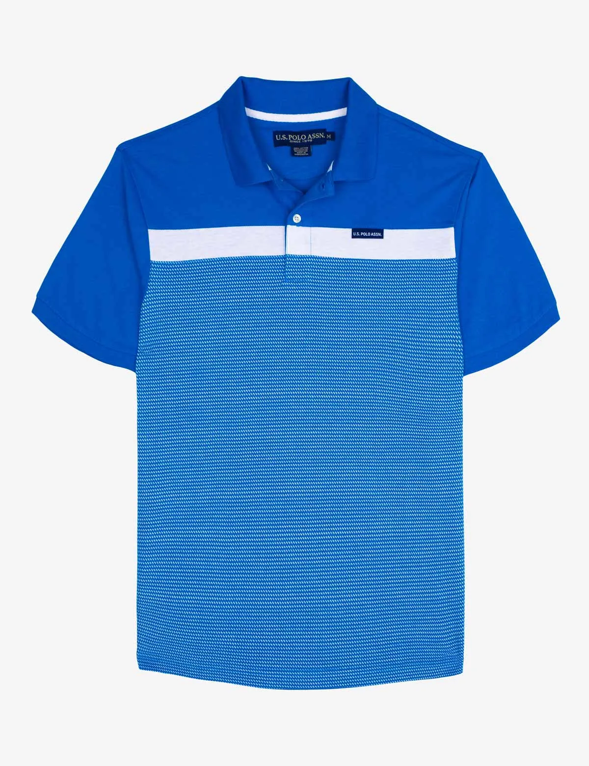 JACQUARD CHEST STRIPE POLO SHIRT sold by U.S. Polo Assn.