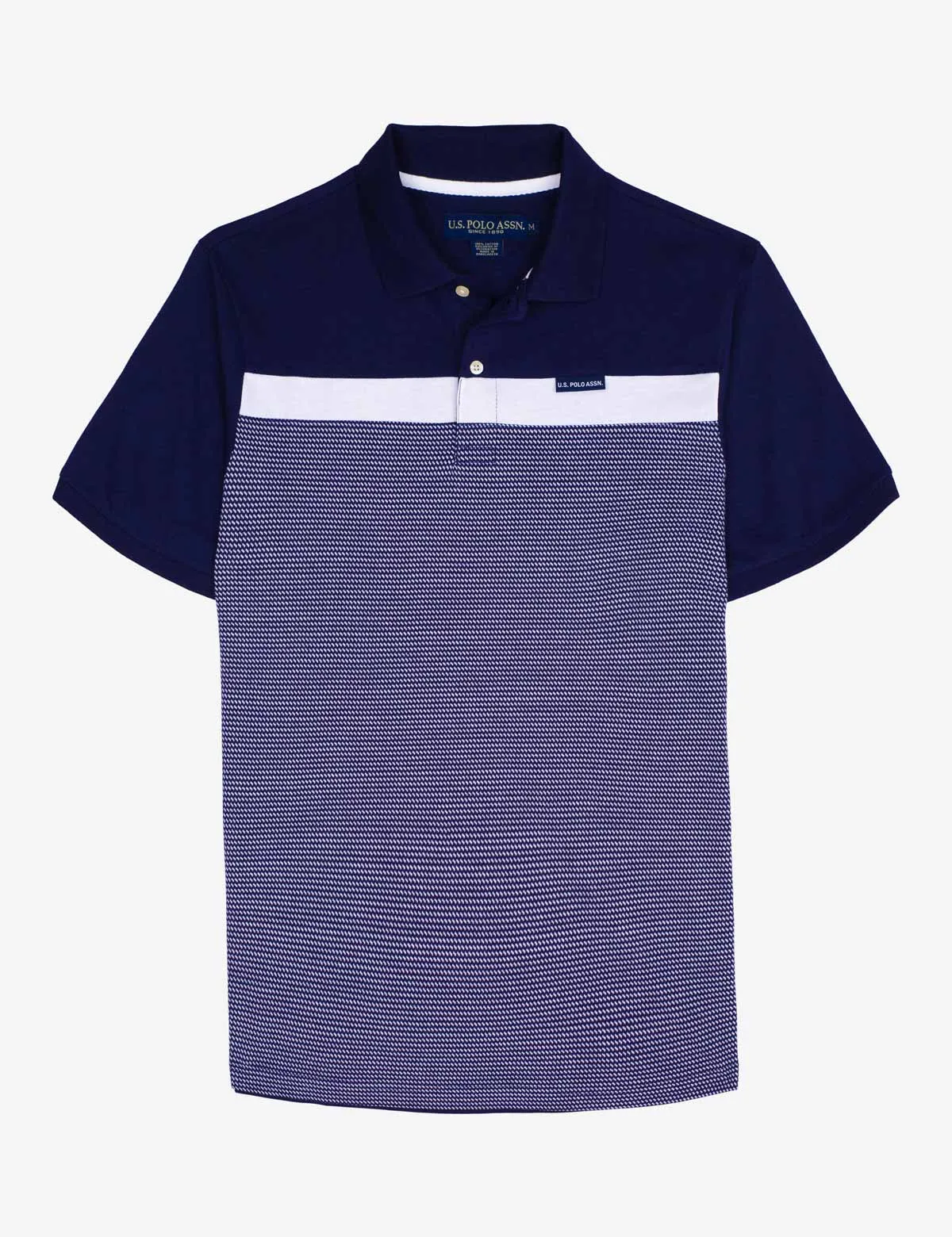 JACQUARD CHEST STRIPE POLO SHIRT sold by U.S. Polo Assn. product image thumbnail 2