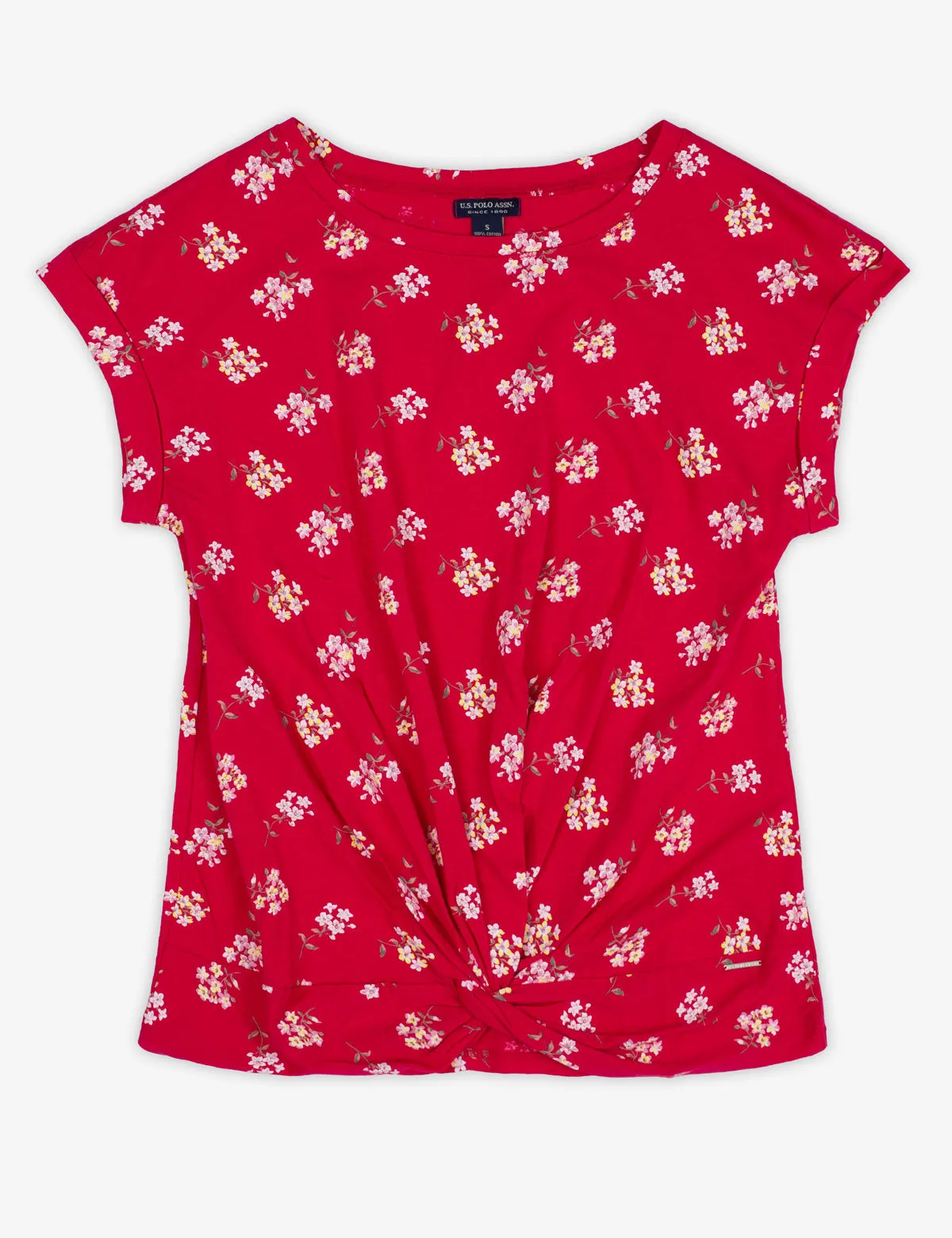 ALL OVER FLORAL TWIST FRONT T-SHIRT sold by U.S. Polo Assn. product image thumbnail 2