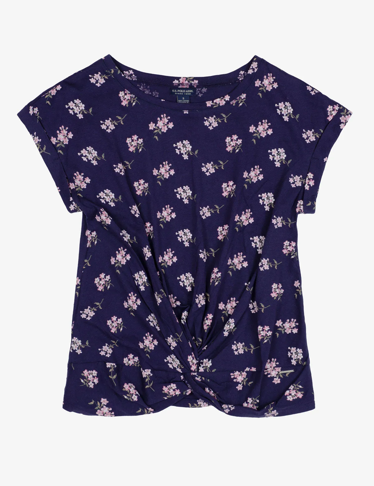 ALL OVER FLORAL TWIST FRONT T-SHIRT sold by U.S. Polo Assn.