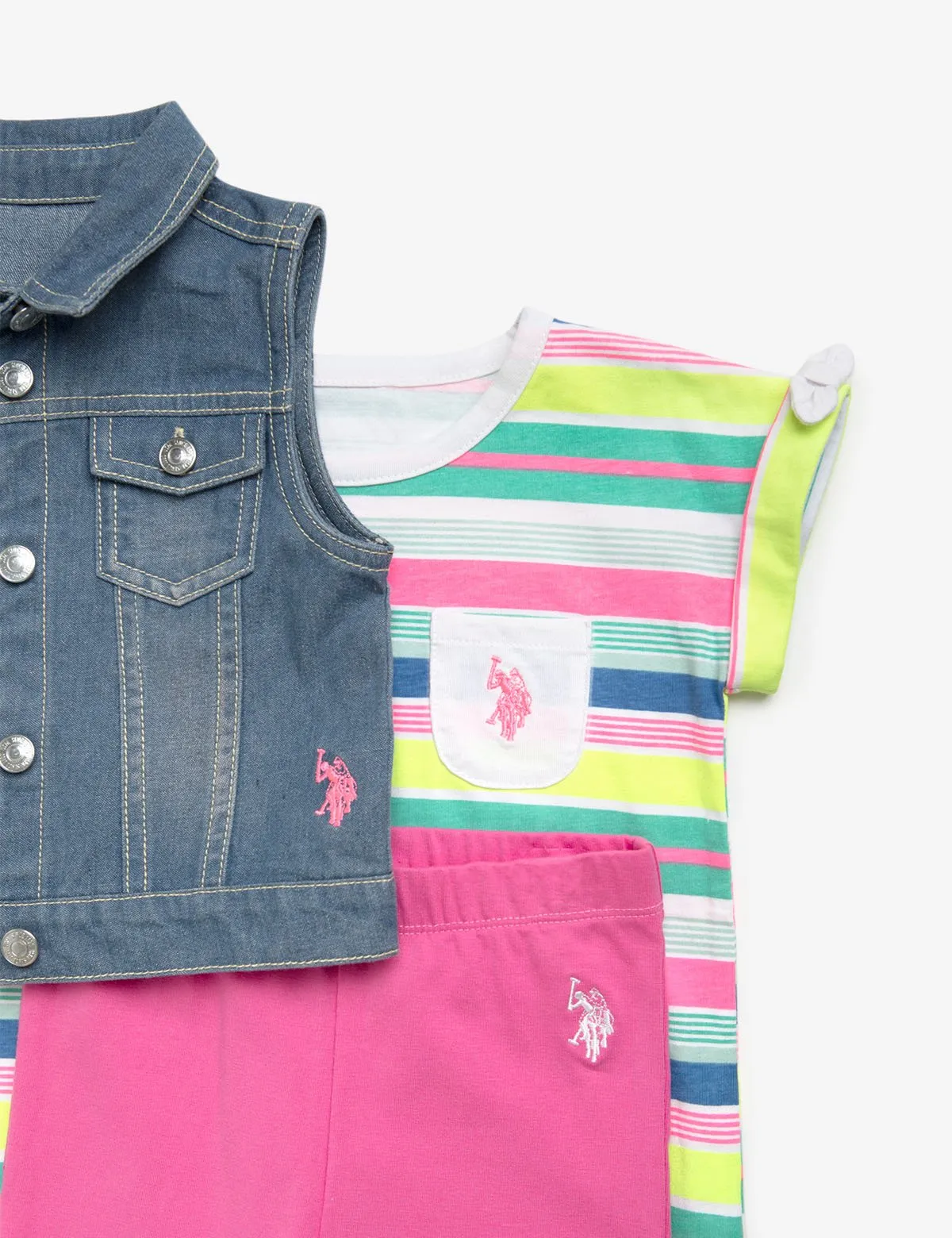 GIRLS 3 PIECE SET: VEST, TEE & LEGGINGS sold by U.S. Polo Assn. product image thumbnail 2