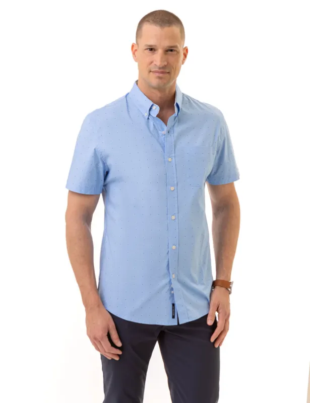 DOT PRINT POPLIN SHORT SLEEVE SHIRT sold by U.S. Polo Assn.