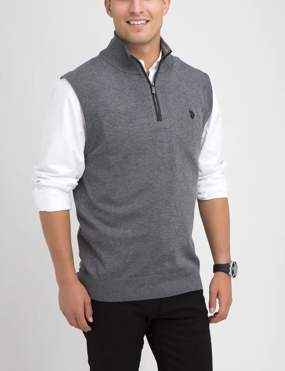 STRETCH 1/4 ZIP SWEATER VEST sold by U.S. Polo Assn.
