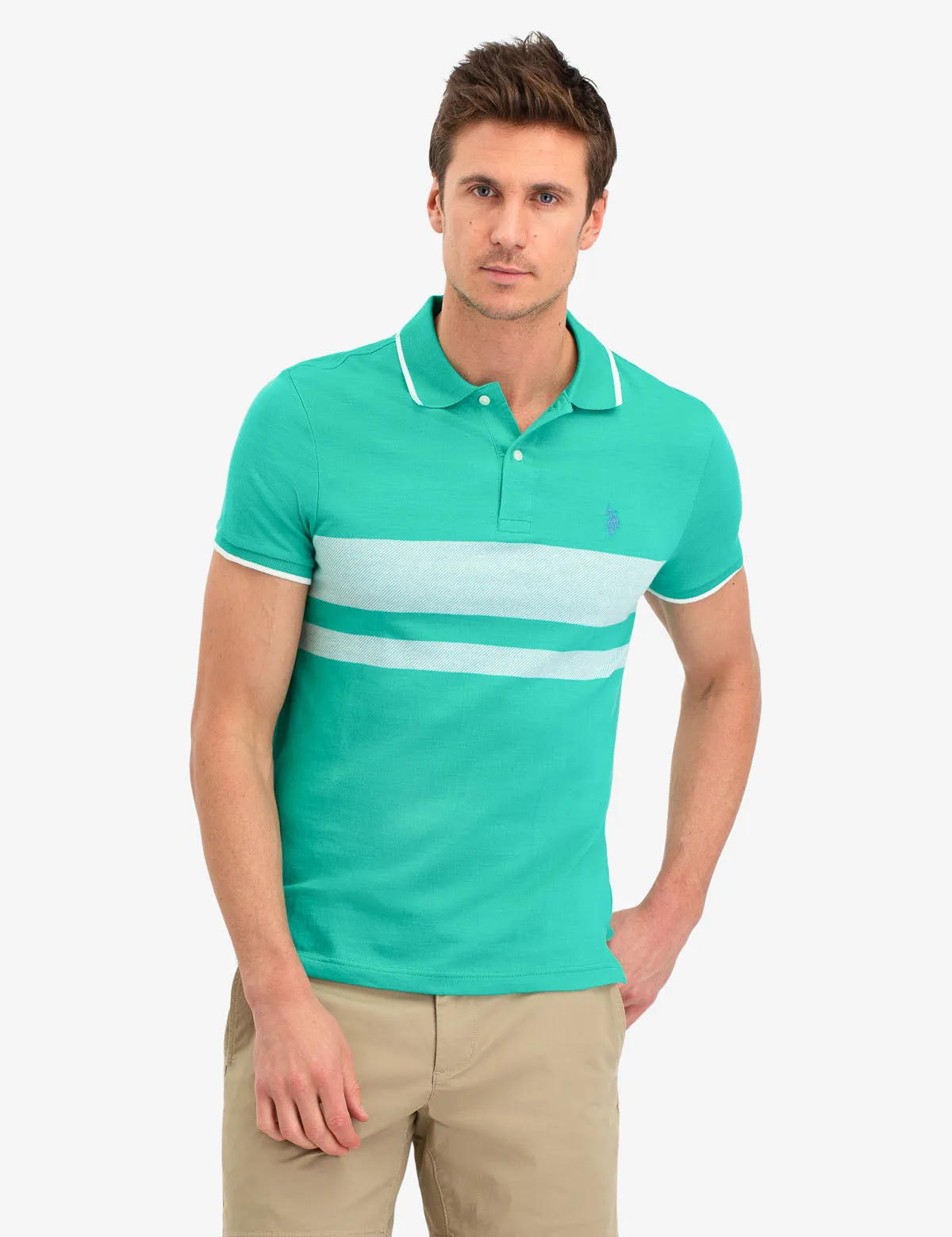JACQUARD PIQUE POLO SHIRT sold by U.S. Polo Assn. product image thumbnail 2