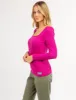 LONG SLEEVE SQUARE NECK RIBBED TOP sold by U.S. Polo Assn.