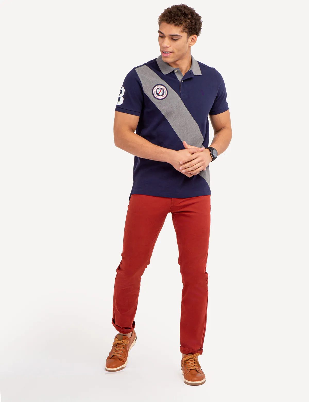 COLORBLOCK PIQUE SASH POLO SHIRT sold by U.S. Polo Assn. product image thumbnail 2