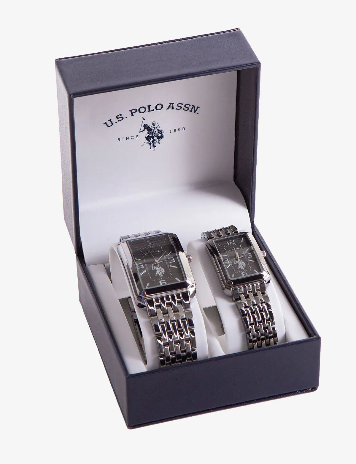 HIS AND HERS SQUARE FACE WATCH SET sold by U.S. Polo Assn.