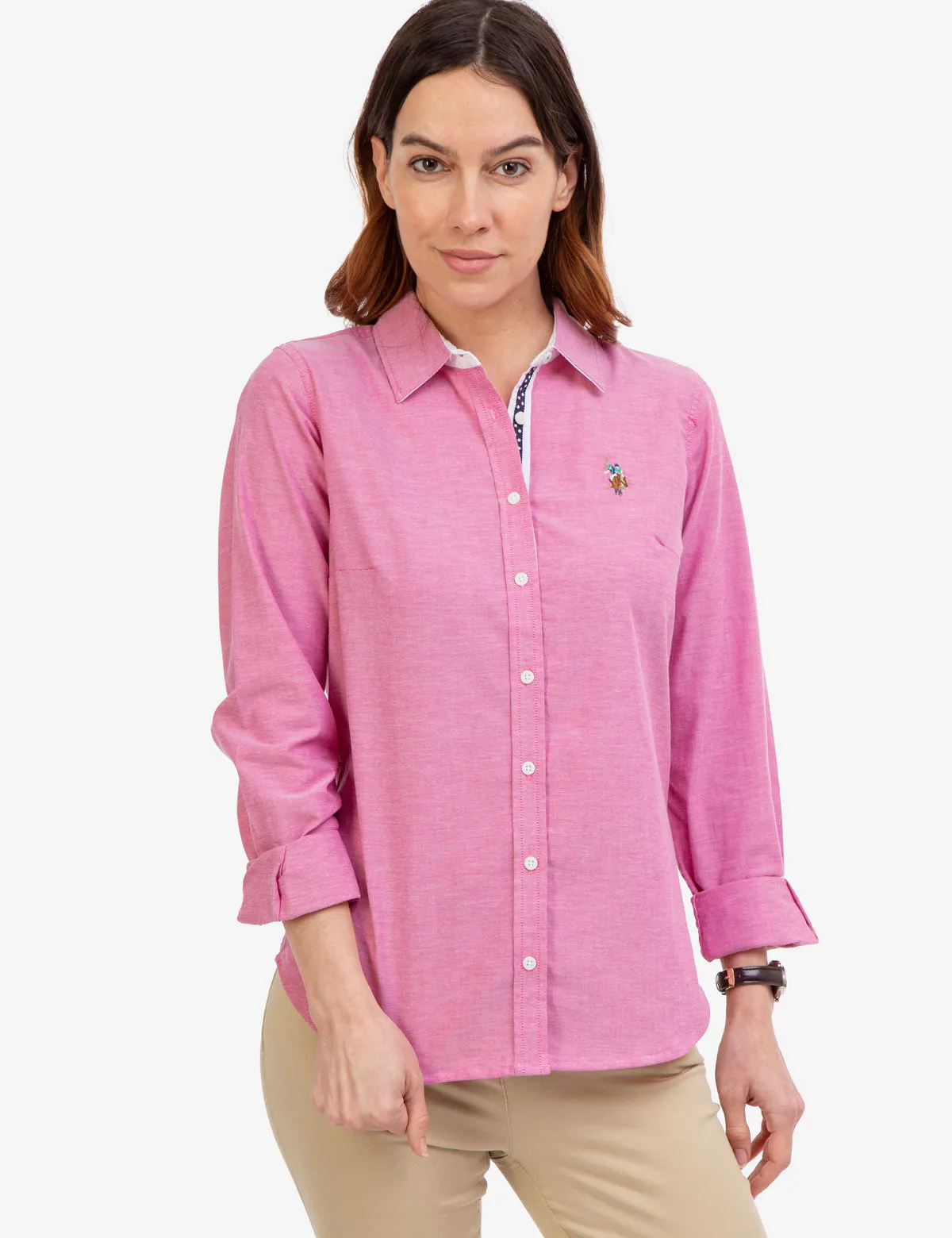 MULTI TONAL SMALL LOGO OXFORD SHIRT sold by U.S. Polo Assn.