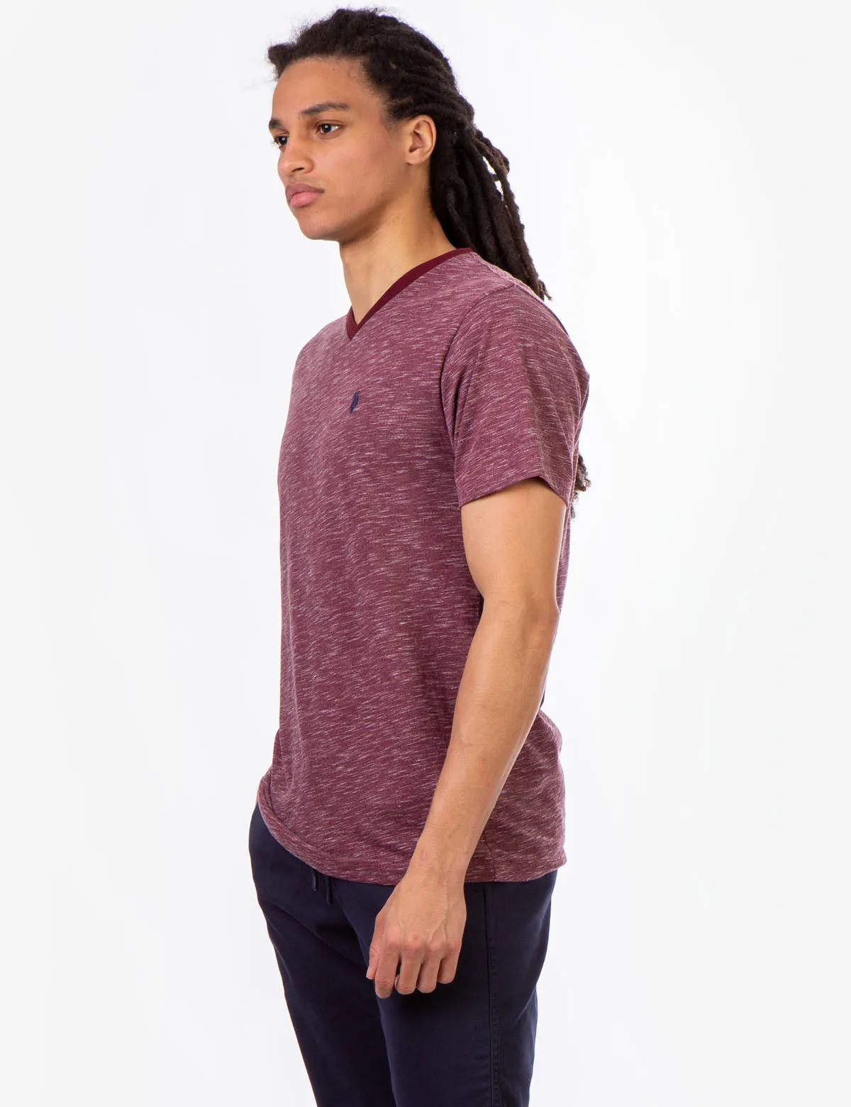 SPACE DYE V-NECK T-SHIRT sold by U.S. Polo Assn. product image thumbnail 3