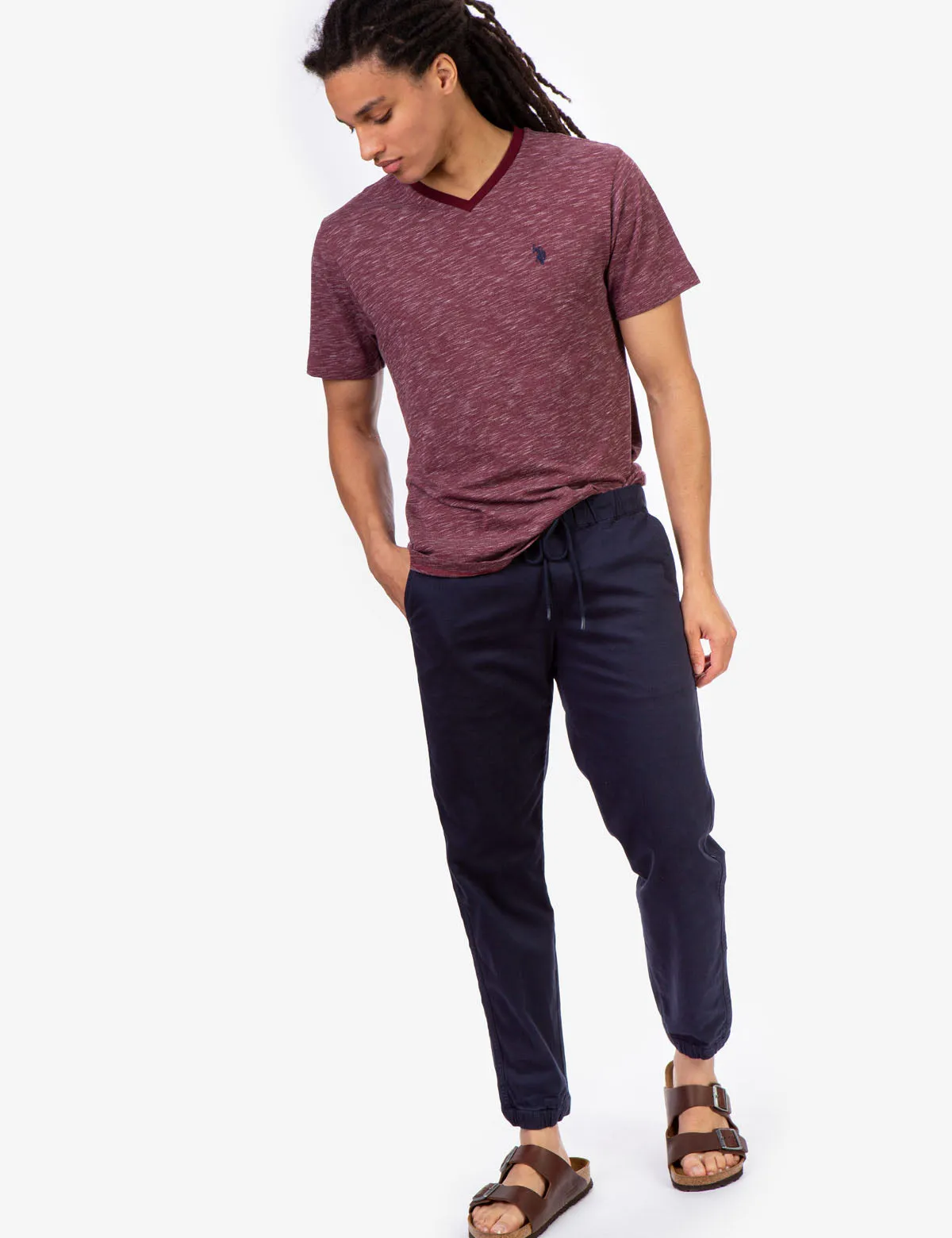 SPACE DYE V-NECK T-SHIRT sold by U.S. Polo Assn. product image thumbnail 2