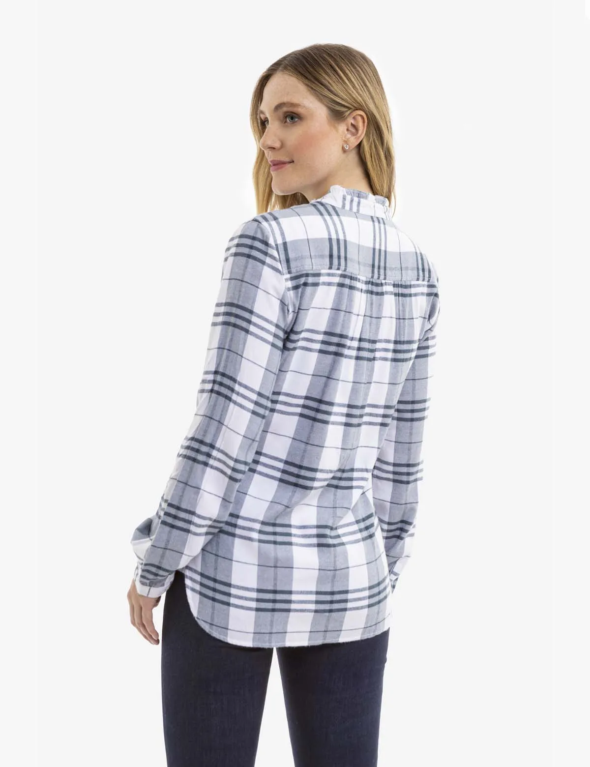 LONG SLEEVE RUFFLE PLAID TOP sold by U.S. Polo Assn. product image thumbnail 5