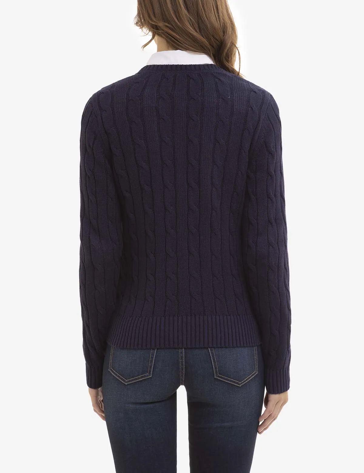 V-NECK CABLE PULLOVER SWEATER sold by U.S. Polo Assn. product image thumbnail 4