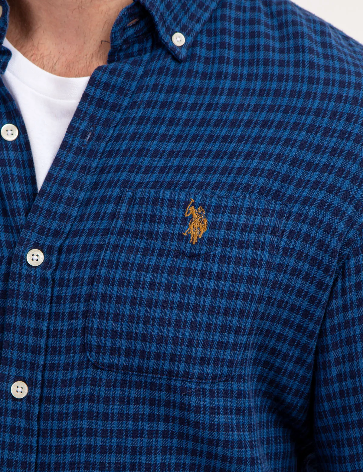 TEXTURED PLAID LONG SLEEVE SHIRT sold by U.S. Polo Assn. product image thumbnail 4