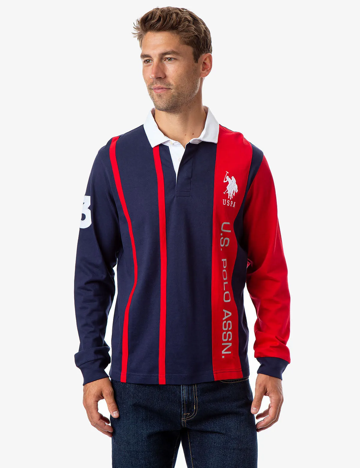 COLORBLOCK LONG SLEEVE POLO SHIRT sold by U.S. Polo Assn.