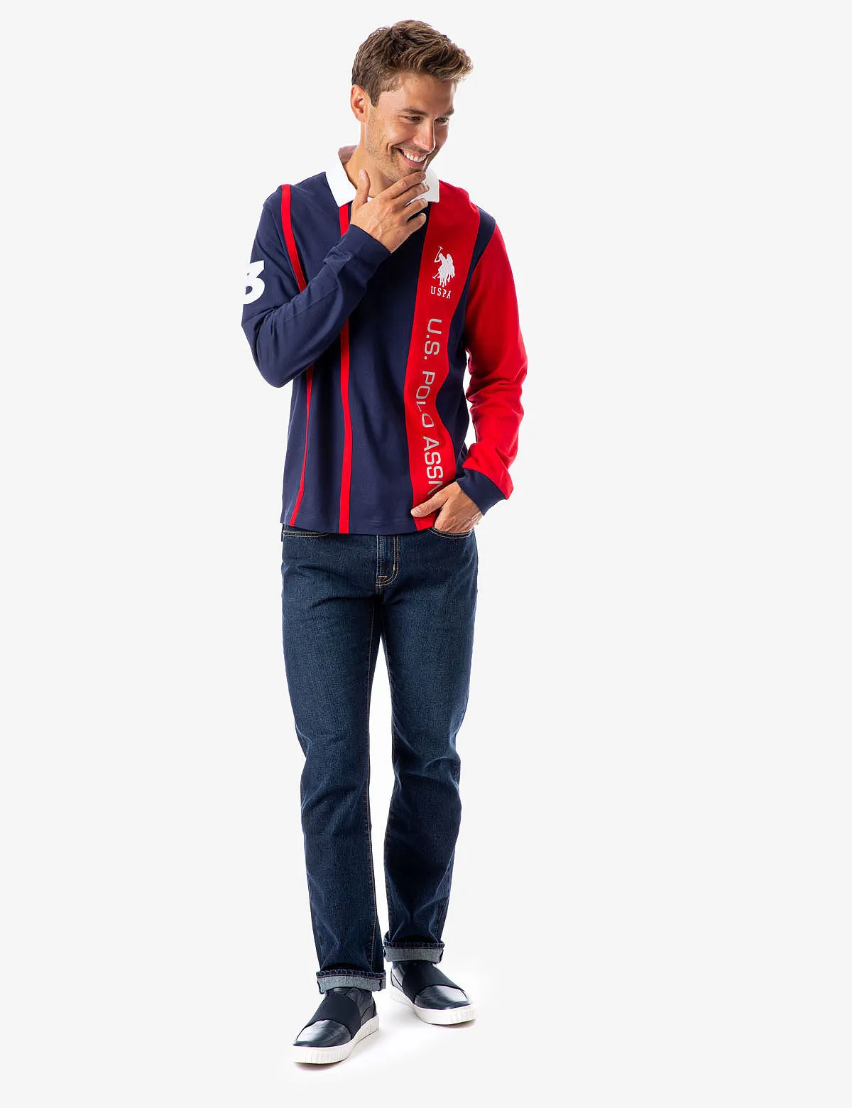 COLORBLOCK LONG SLEEVE POLO SHIRT sold by U.S. Polo Assn. product image thumbnail 2