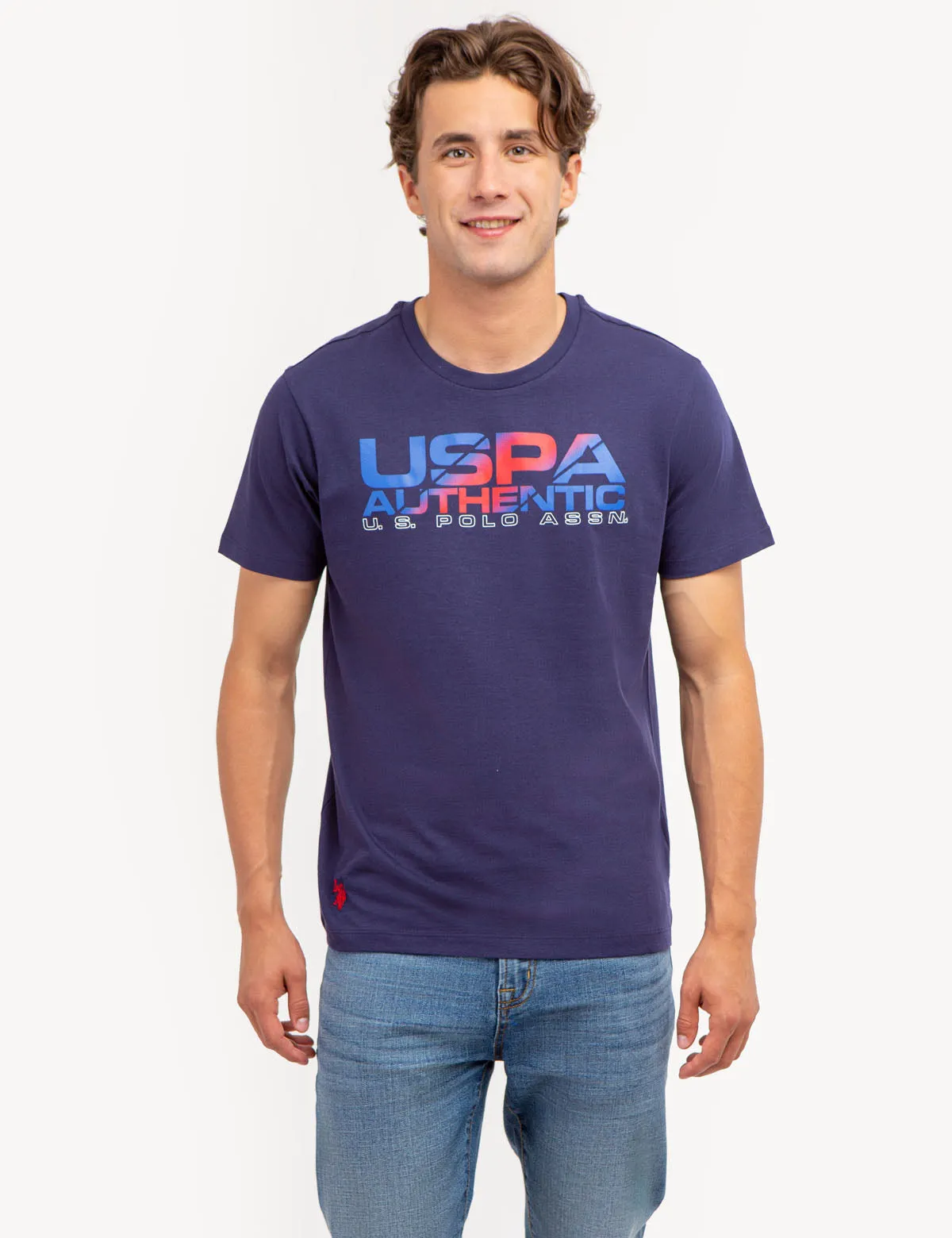 USPA GRADIENT PRINT CREW NECK T-SHIRT sold by U.S. Polo Assn.