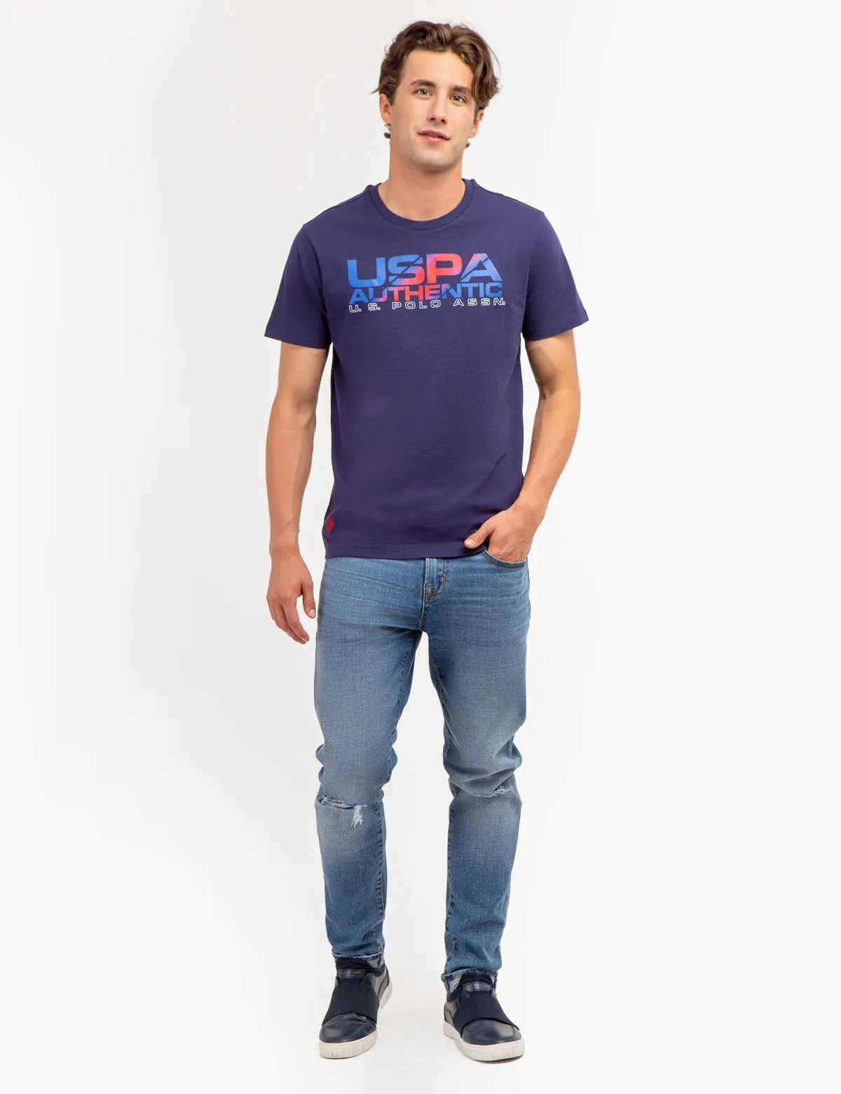 USPA GRADIENT PRINT CREW NECK T-SHIRT sold by U.S. Polo Assn. product image thumbnail 2