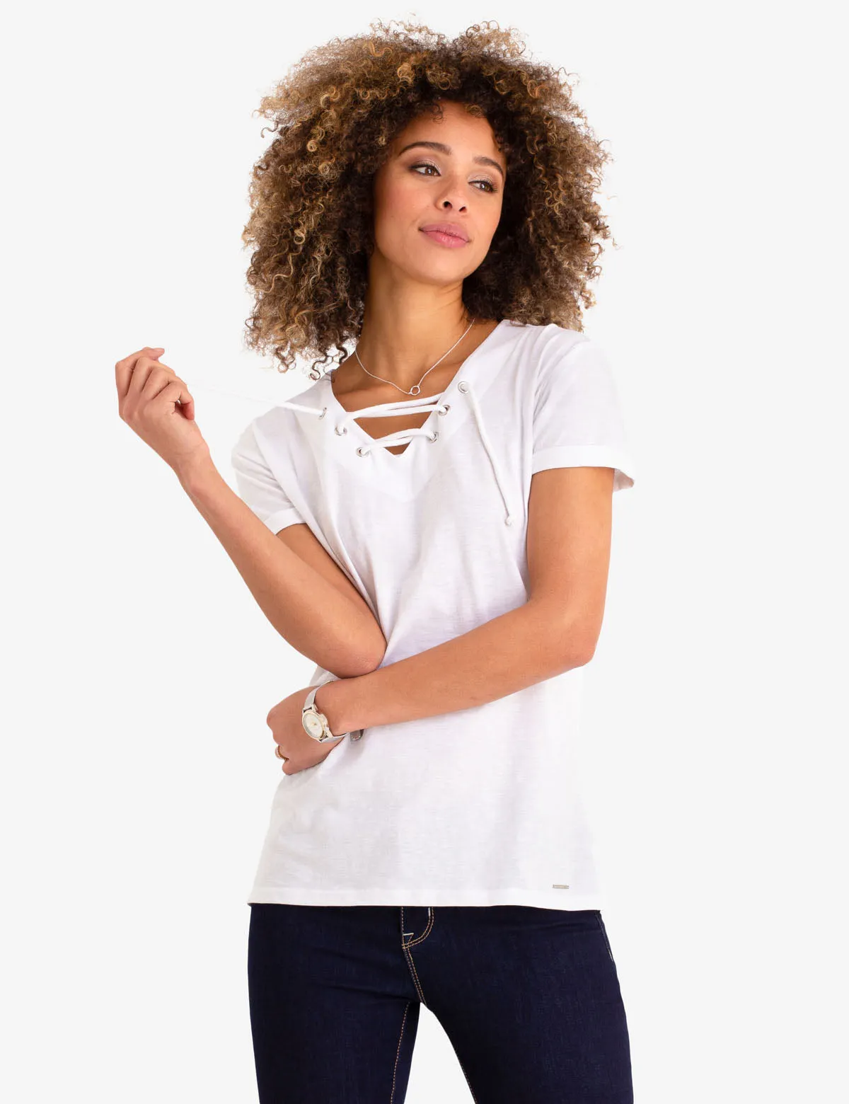 LACE UP T-SHIRT sold by U.S. Polo Assn.