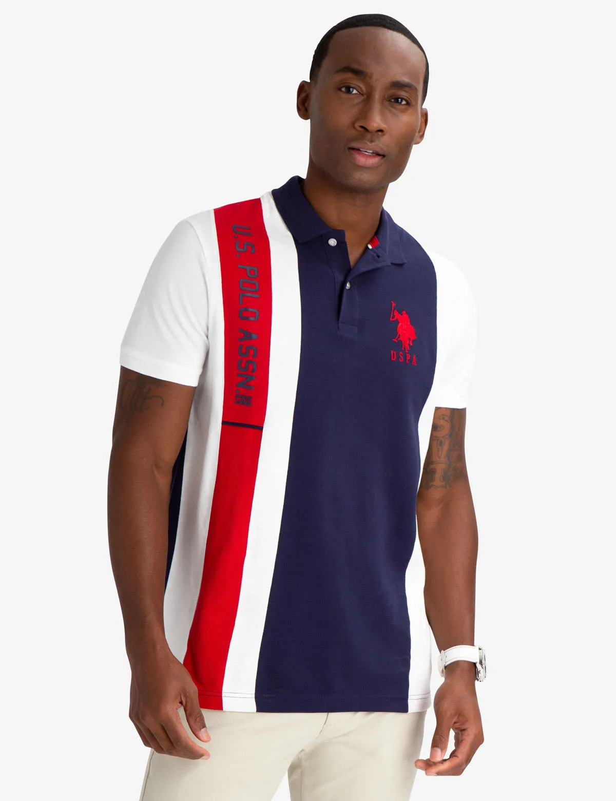 COLORBLOCK POLO SHIRT WITH RUBBER U.S. POLO ASSN. DETAIL sold by U.S. Polo Assn. product image thumbnail 5