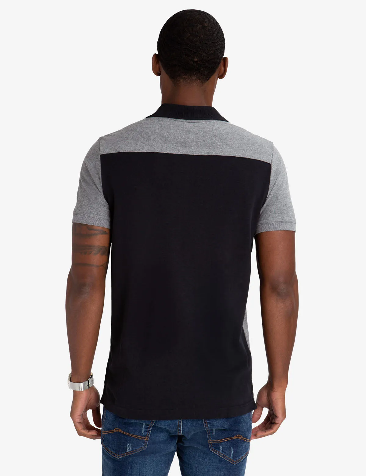 COLORBLOCK POLO SHIRT WITH RUBBER U.S. POLO ASSN. DETAIL sold by U.S. Polo Assn. product image thumbnail 3