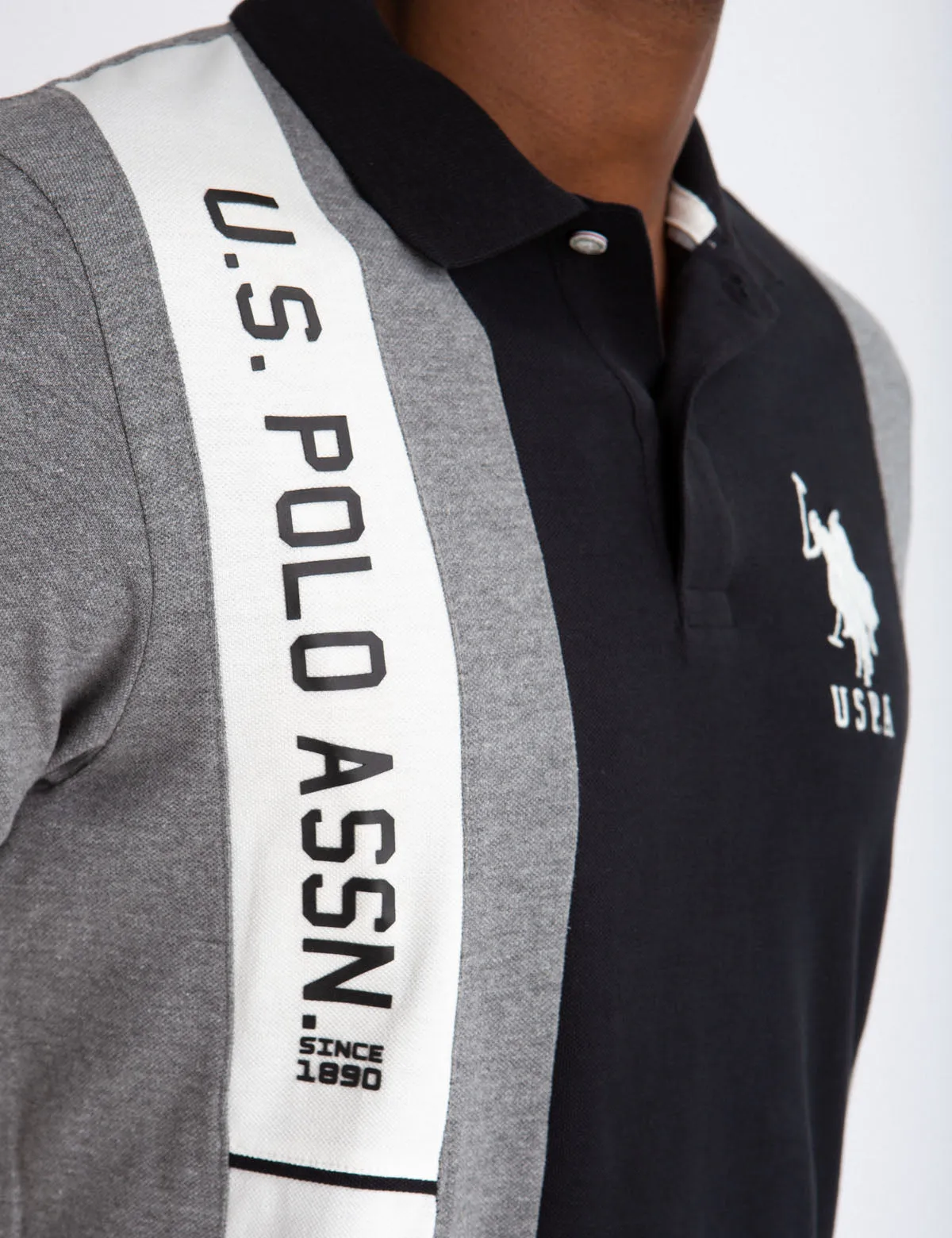 COLORBLOCK POLO SHIRT WITH RUBBER U.S. POLO ASSN. DETAIL sold by U.S. Polo Assn. product image thumbnail 4