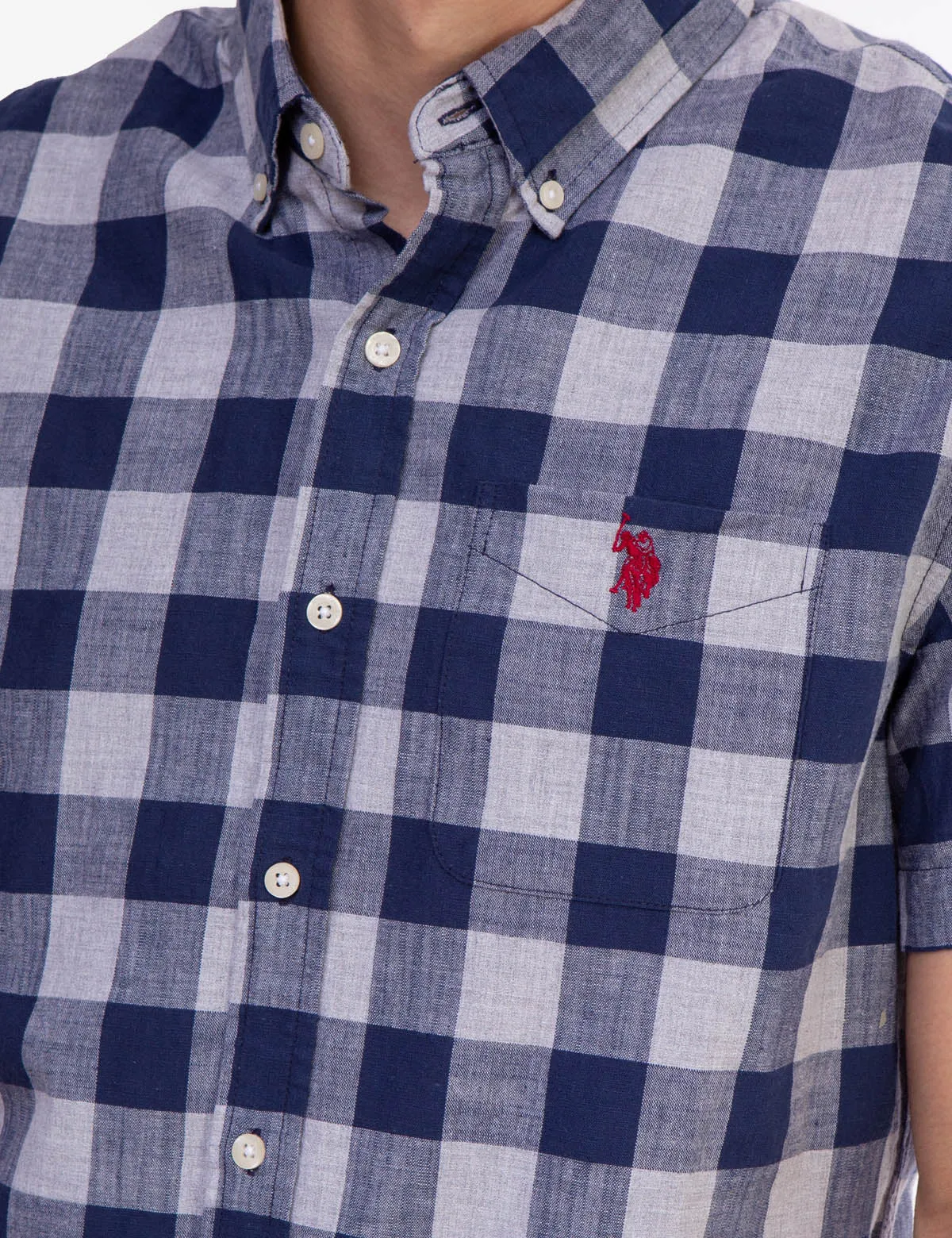 PLAID HEATHER SHORT SLEEVE SHIRT sold by U.S. Polo Assn. product image thumbnail 5