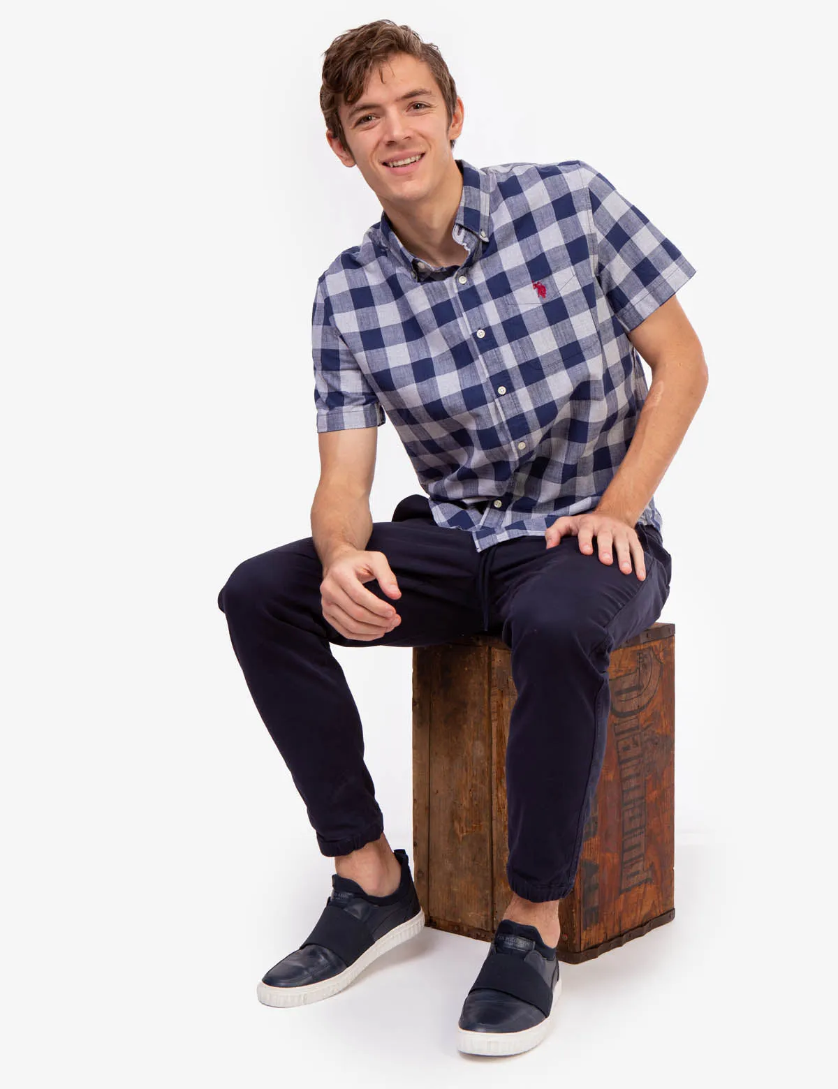 PLAID HEATHER SHORT SLEEVE SHIRT sold by U.S. Polo Assn. product image thumbnail 2