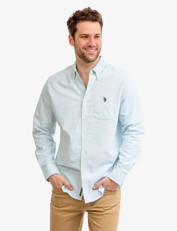 LONG SLEEVE STRETCH OXFORD SHIRT sold by U.S. Polo Assn.