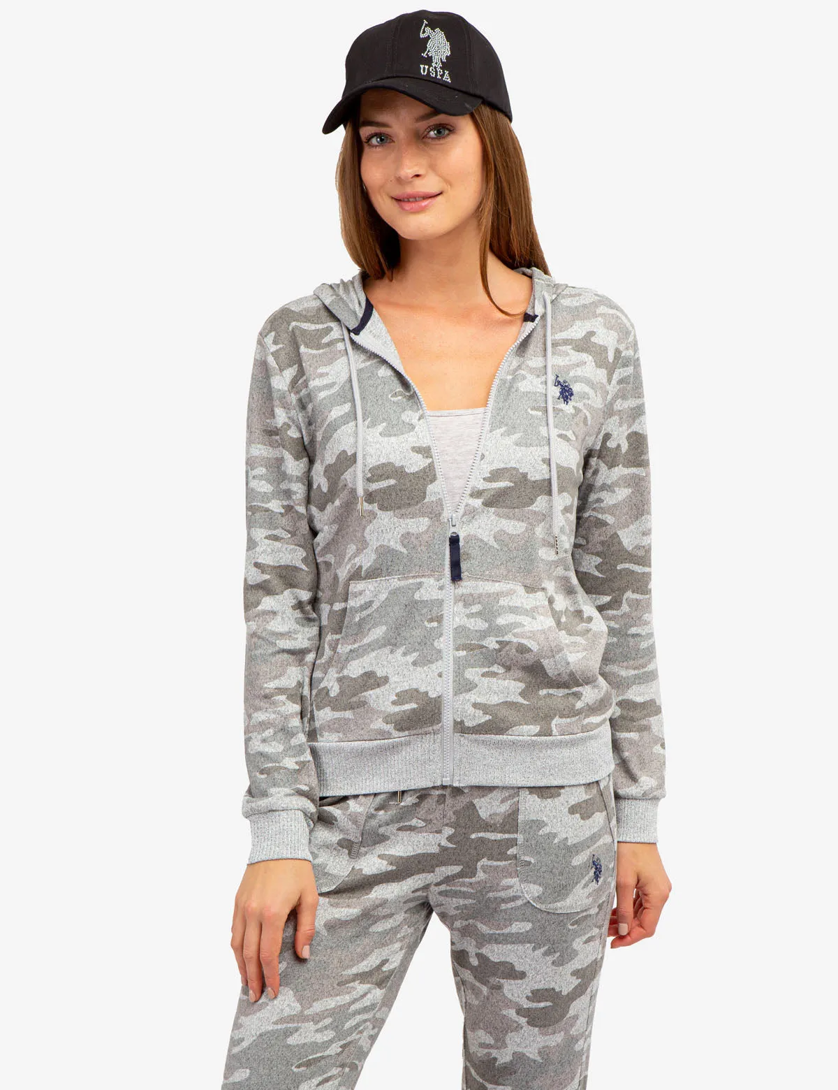 HACCI ZIP UP CAMO HOODIE sold by U.S. Polo Assn.