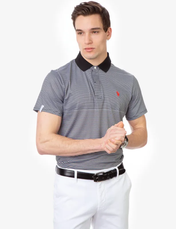 COLORBLOCK PRINTED JERSEY POLO SHIRT sold by U.S. Polo Assn.