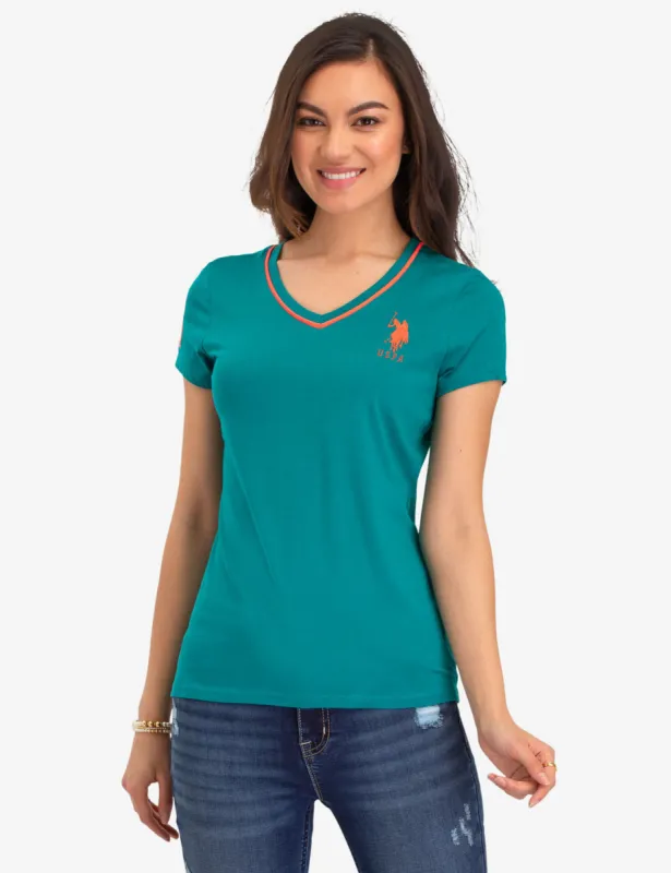 NEON V-NECK T-SHIRT sold by U.S. Polo Assn.