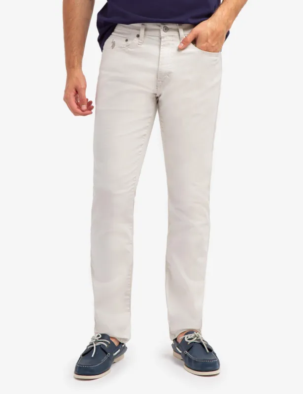 SLIM STRAIGHT 5 POCKET STRETCH CHINO PANTS sold by U.S. Polo Assn.