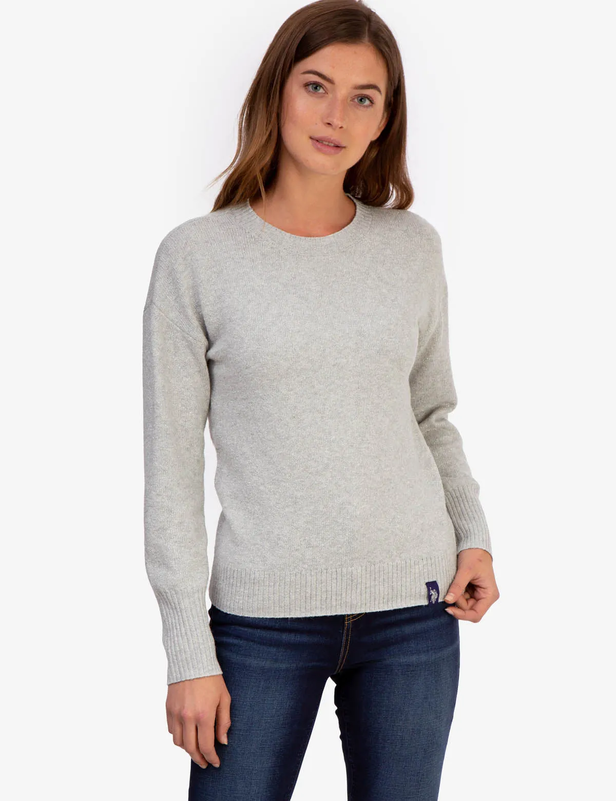 METALLIC CREW NECK SWEATER sold by U.S. Polo Assn. product image thumbnail 2