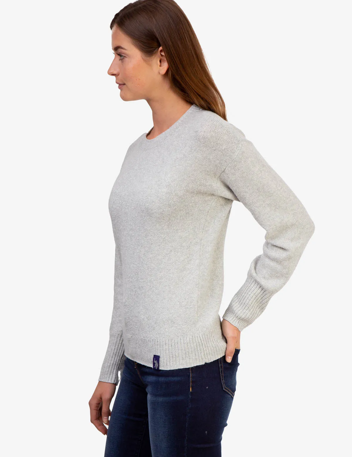 METALLIC CREW NECK SWEATER sold by U.S. Polo Assn. product image thumbnail 3