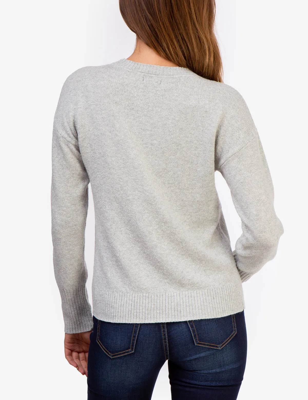 METALLIC CREW NECK SWEATER sold by U.S. Polo Assn. product image thumbnail 4