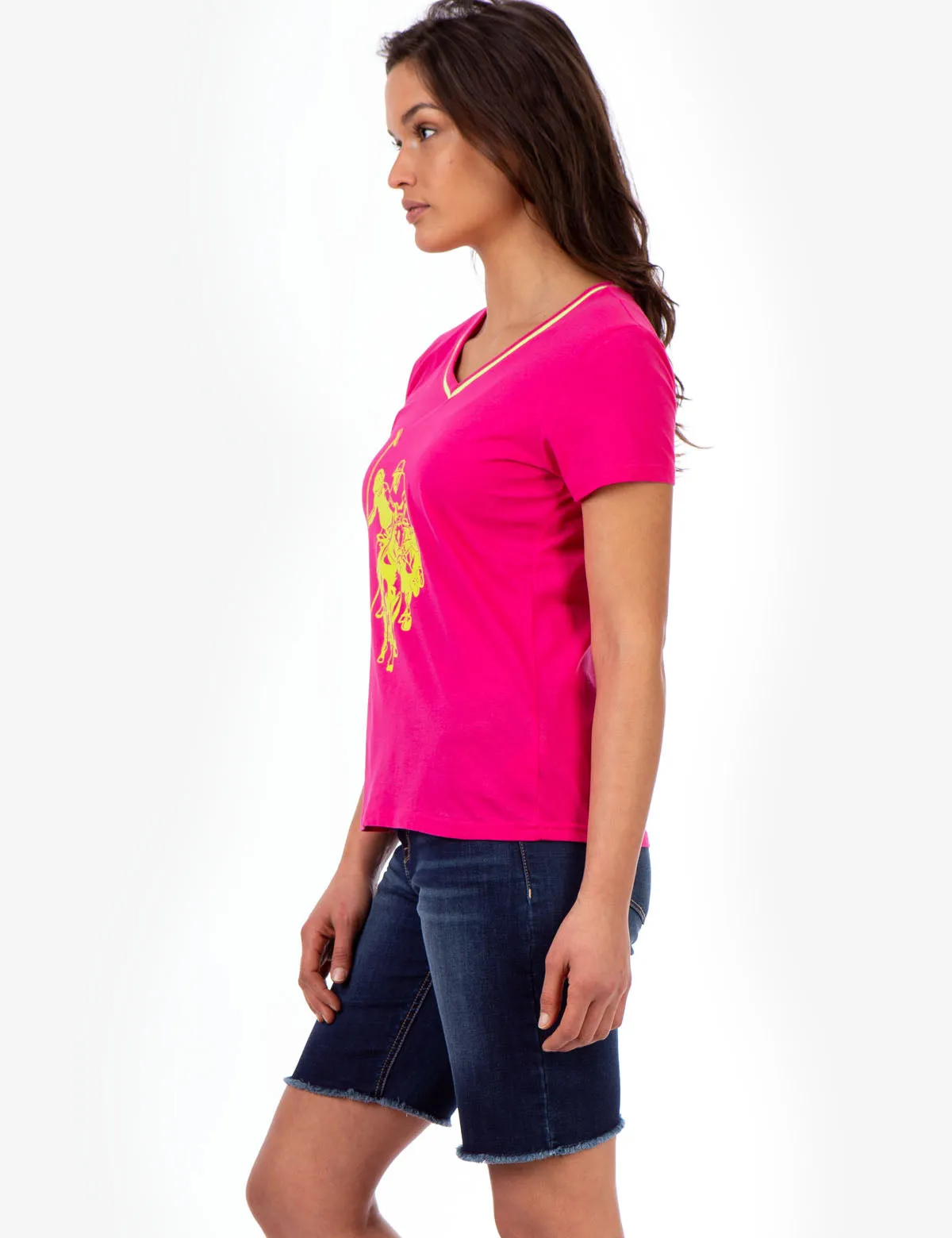 V-NECK LOGO T-SHIRT sold by U.S. Polo Assn. product image thumbnail 3