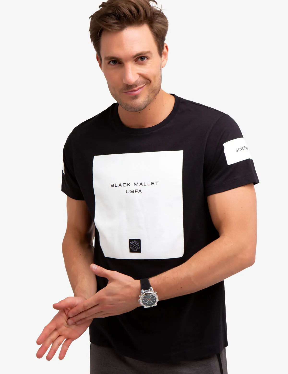BLACK MALLET COLORBLOCK T-SHIRT sold by U.S. Polo Assn.