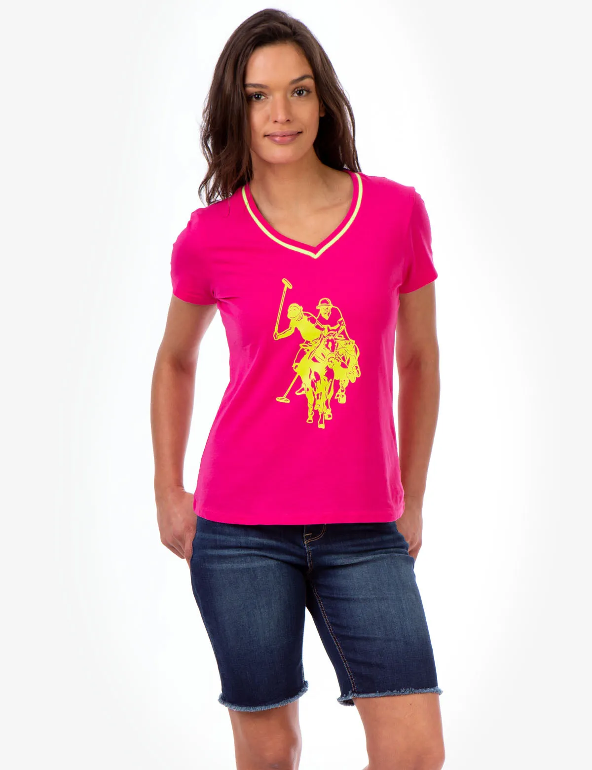 V-NECK LOGO T-SHIRT sold by U.S. Polo Assn.