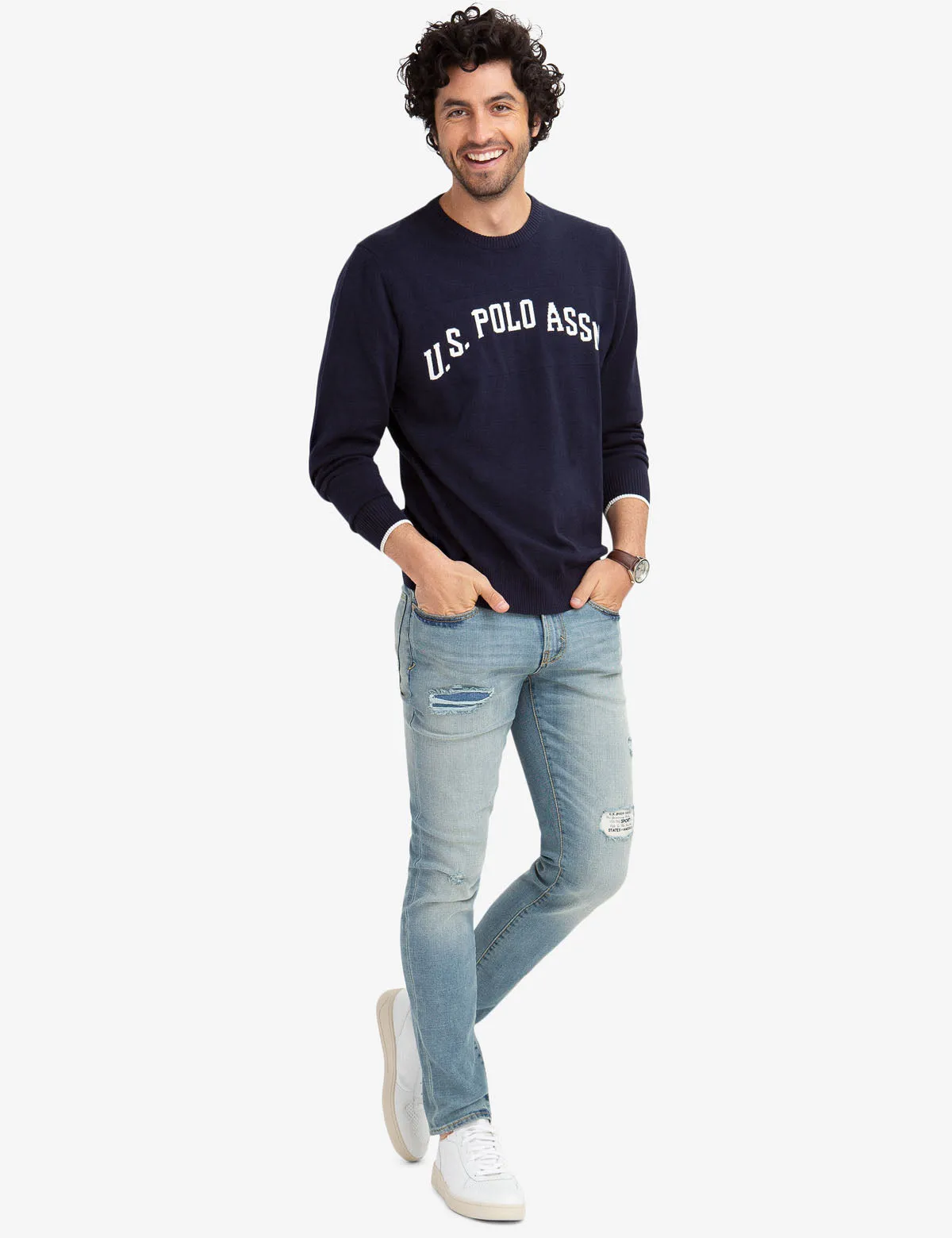 JERSEY CREW NECK SWEATER sold by U.S. Polo Assn. product image thumbnail 2