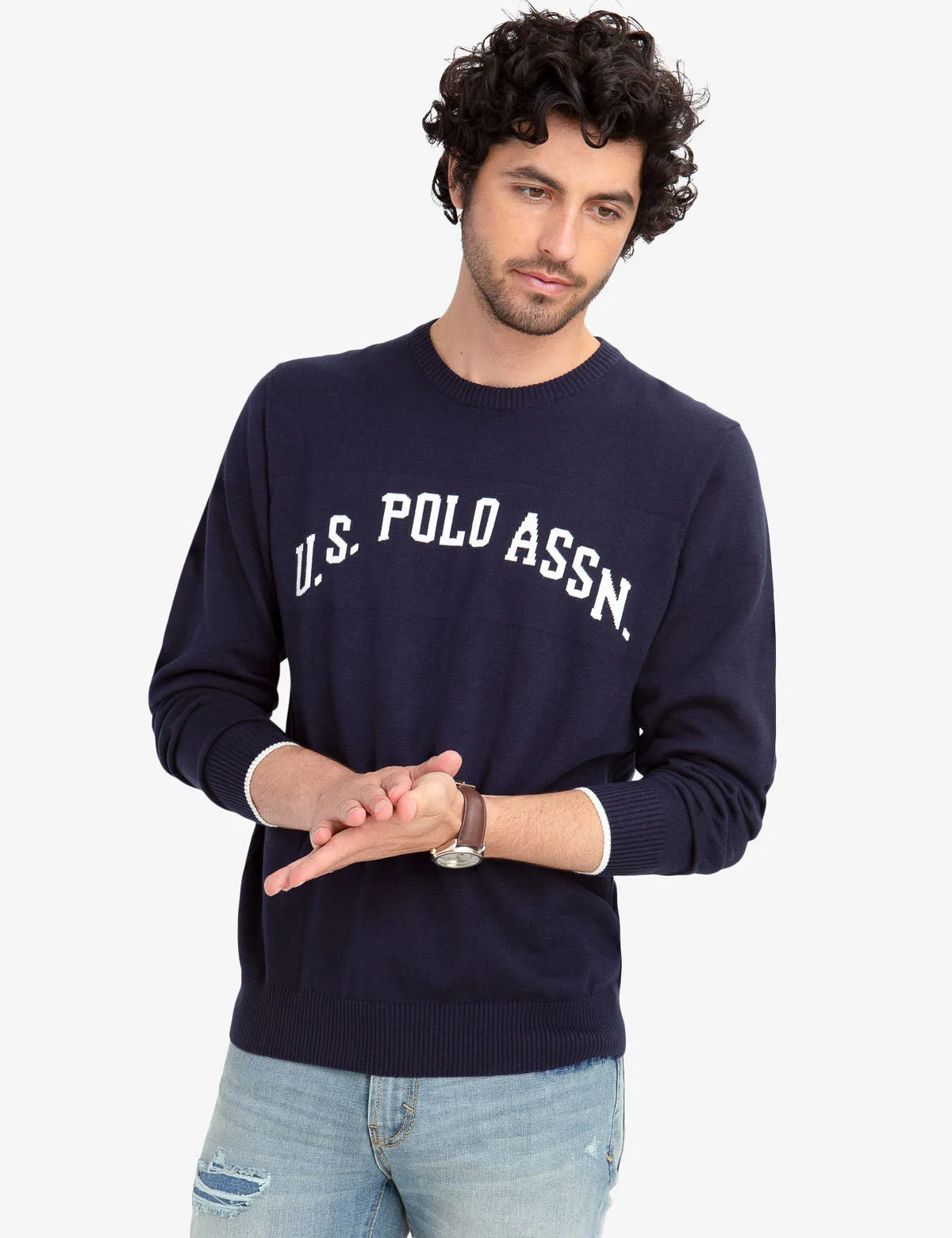 JERSEY CREW NECK SWEATER sold by U.S. Polo Assn.