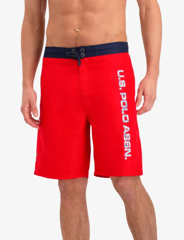 LOGO PRINT SWIM TRUNKS sold by U.S. Polo Assn.
