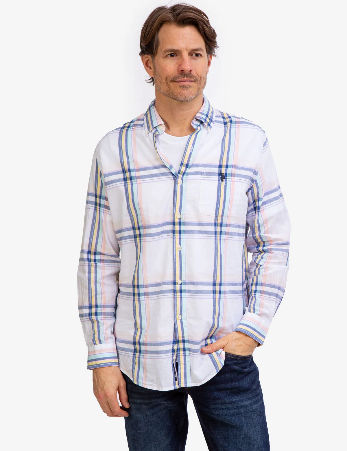PLAID MADRAS LONG SLEEVE SHIRT sold by U.S. Polo Assn. product image thumbnail 2