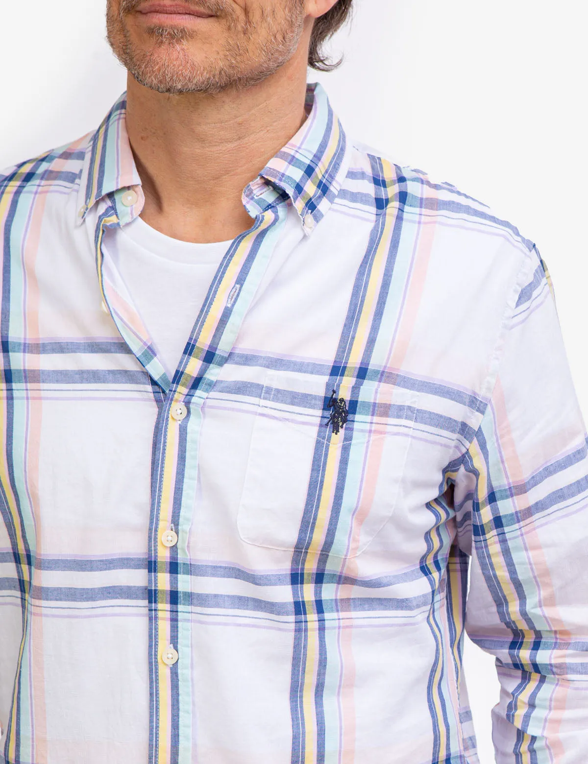 PLAID MADRAS LONG SLEEVE SHIRT sold by U.S. Polo Assn. product image thumbnail 5