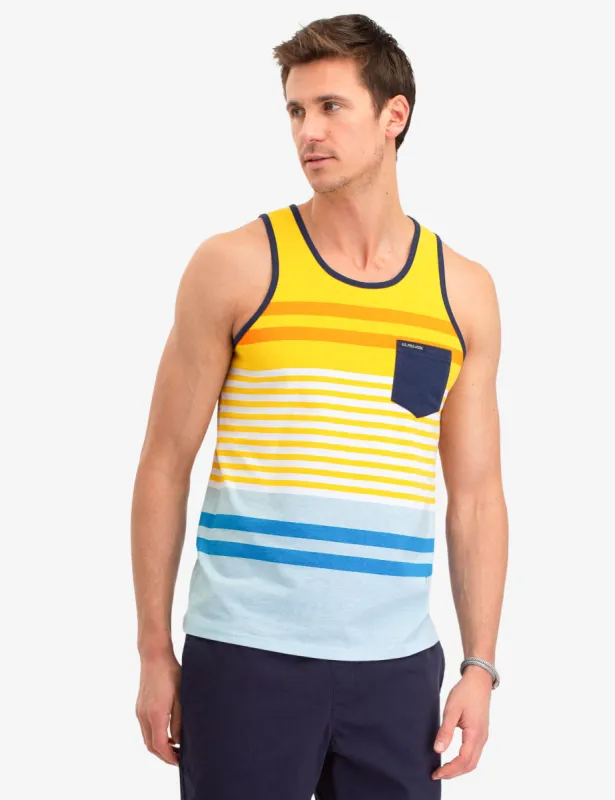 STRIPE PATCH POCKET TANK sold by U.S. Polo Assn.