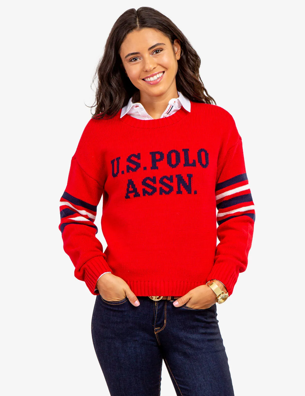 CREW NECK VARSITY SWEATER sold by U.S. Polo Assn. product image thumbnail 5