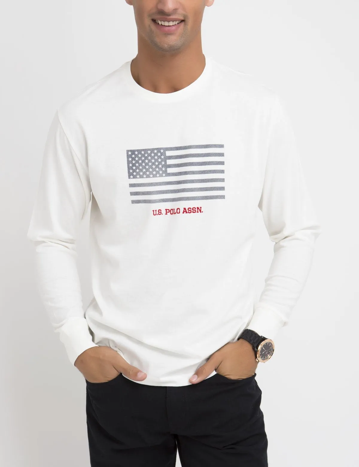 LONG SLEEVE FLAG T-SHIRT sold by U.S. Polo Assn.