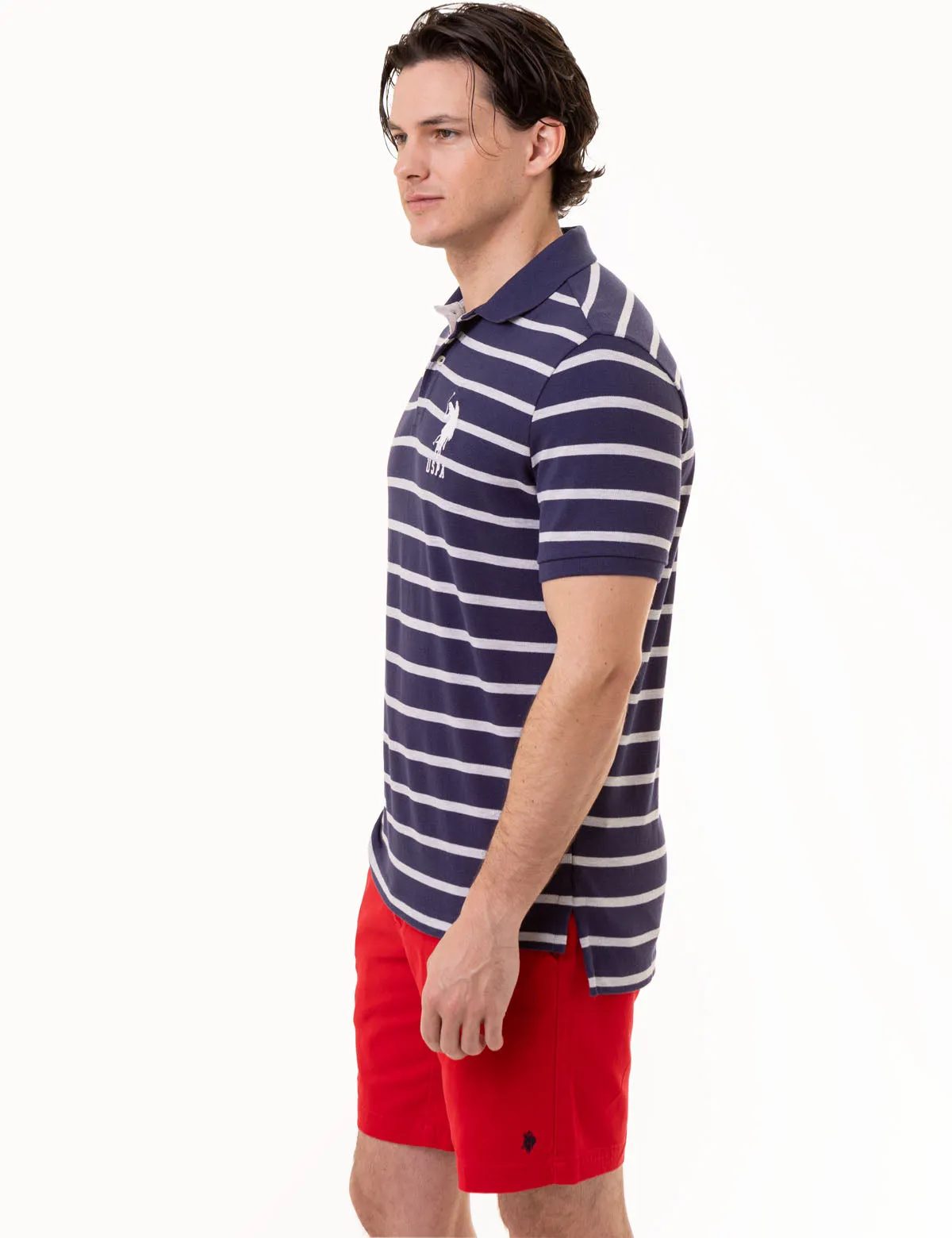 HORIZONTAL STRIPE PIQUE POLO SHIRT sold by U.S. Polo Assn. product image thumbnail 4