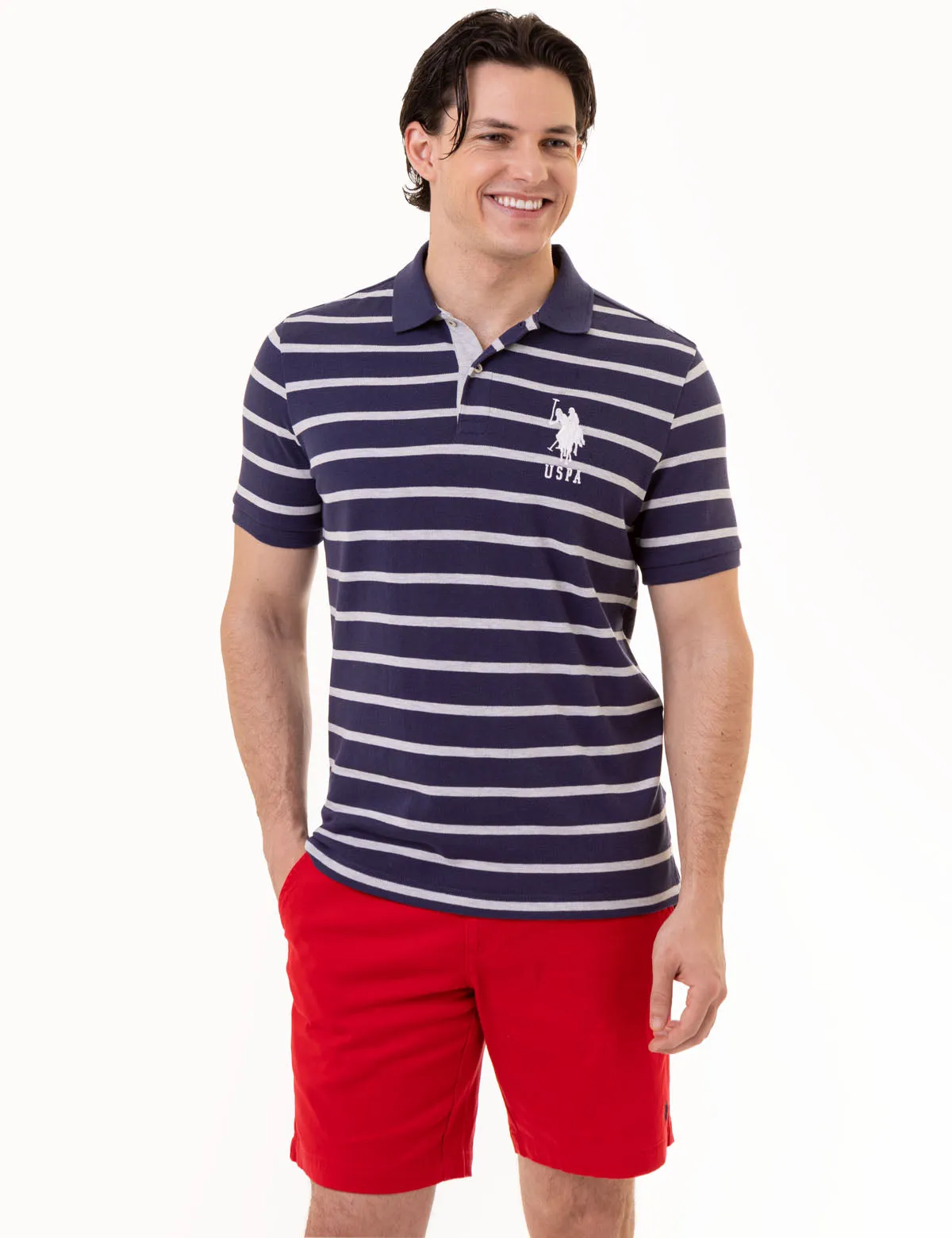 HORIZONTAL STRIPE PIQUE POLO SHIRT sold by U.S. Polo Assn.