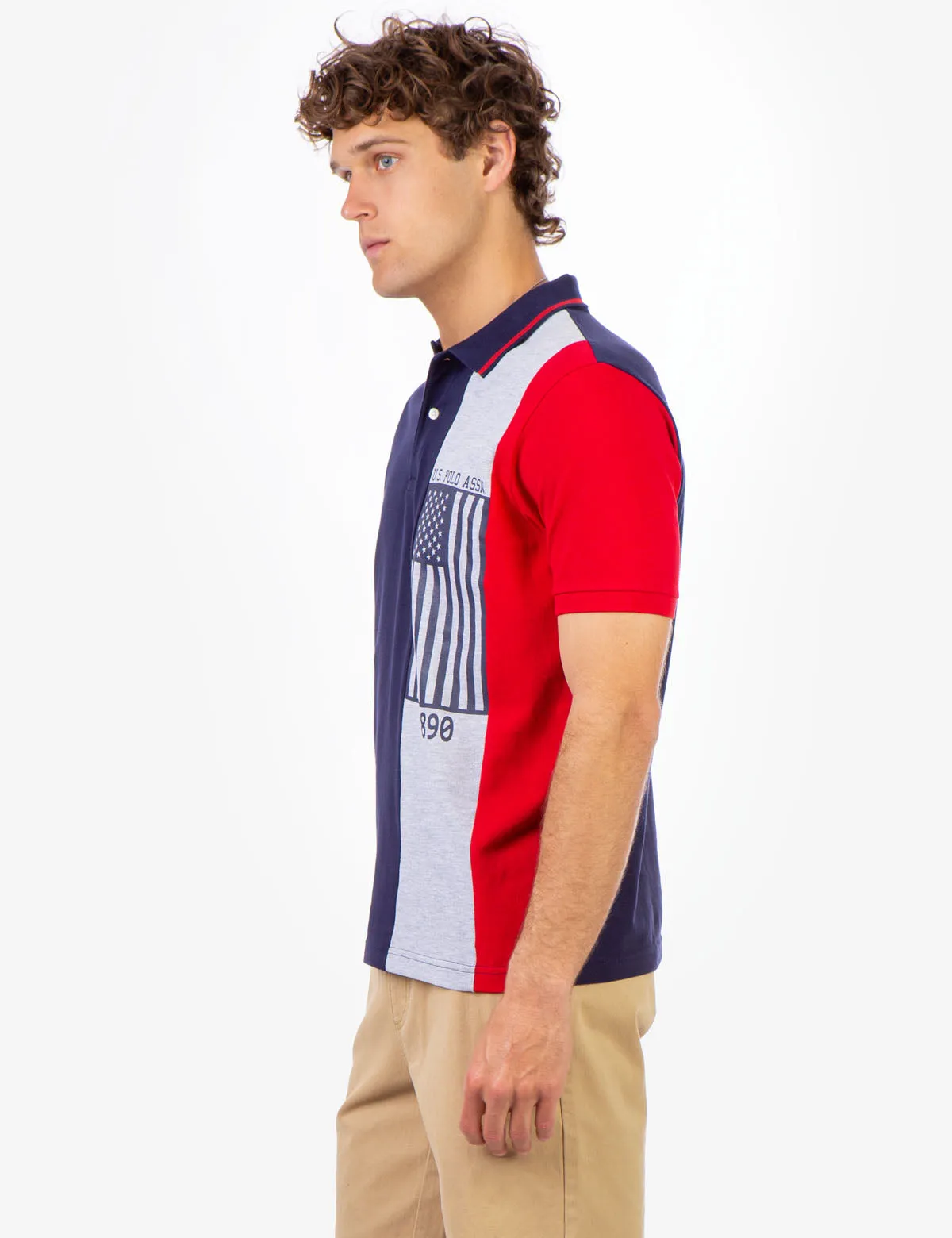 COLORBLOCK FLAG PIQUE POLO SHIRT sold by U.S. Polo Assn. product image thumbnail 4